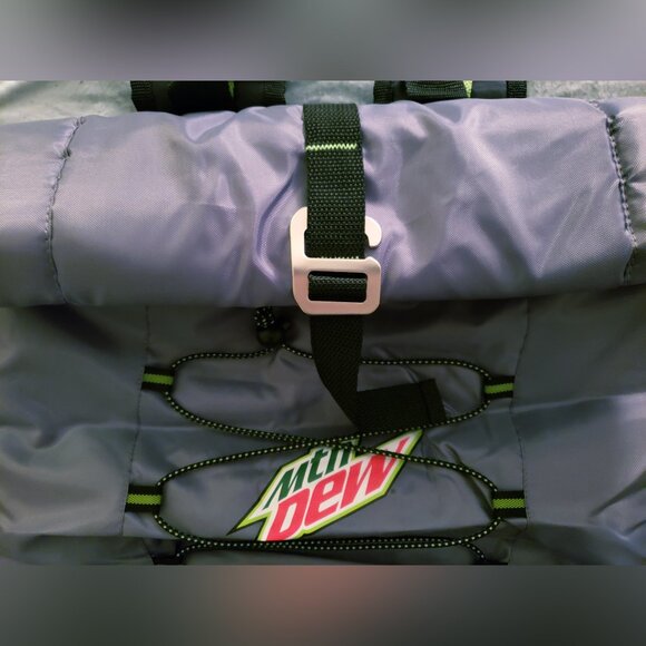 Mountain Dew Rolltop Cooler Backpack (Gray/Green) - NWOT - Picture 4 of 6